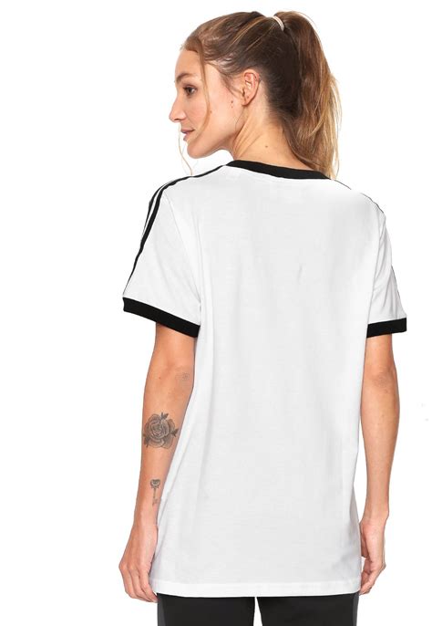 longacamiseta adidas originals 3 stripes ls branca preta dafiti|Camiseta Feminina 3 Stripes .